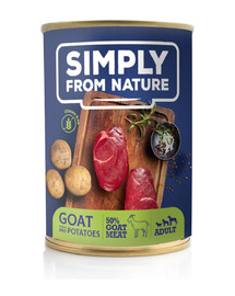 SIMPLY FROM NATURE Conserve chèvre et pommes de terre pour chiens 400 g