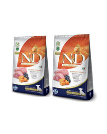 FARMINA N&D Pumpkin Lamb & Blueberry Puppy Mini  2 x 2,5 kg pour les chiots de petite race