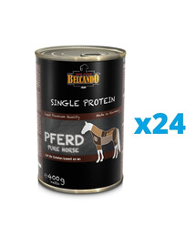 BELCANDO Single Protein Viande de cheval 24x400 g nourriture humide pour chien