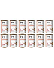 BRIT Veterinary Diet Renal Tuna&Salmon&Pea -  nourriture vétérinaire pour chiens souffrant de maladies rénales à base de thon, saumon & pois - 12x400 g