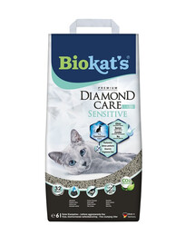 BIOKAT'S Diamond Care Sensitive Classic 6 l granulométrie fine de la bentonite