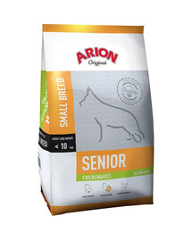 ARION Original Small Senior Chicken & Rice - Poulet & riz pour chiens âgés de races moyennes - 7,5 kg