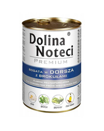 DOLINA NOTECI Premium - riche en cabillaud et brocoli pour chiens adultes - 400g