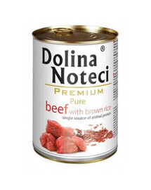 DOLINA NOTECI Premium Pure - Boeuf avec riz pour chiens adultes - 800g