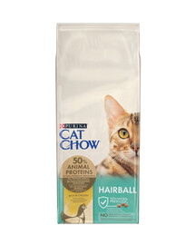 PURINA Cat Chow Special Care Hairball Control - Croquettes pour chat pour favoriser l'élimination des boules de poils - 15 kg