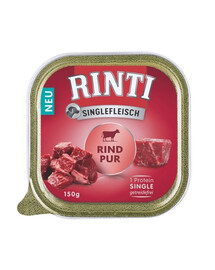 RINTI Singlefleisch Beef - nourriture monoprotéinée au bœuf - 150g