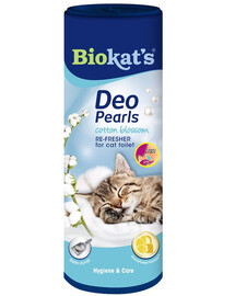 BIOKAT'S Deo Pearls Cotton blossom 700 g - désodorisant pour litière parfumé au coton