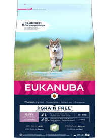 EUKANUBA Grain Free L/XL Puppy - riche en agneau pour les chiots de grande et très grande race - 3 kg