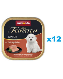 ANIMONDA Vom Feinsten Junior foie de volaille pour chiots 12x150 g