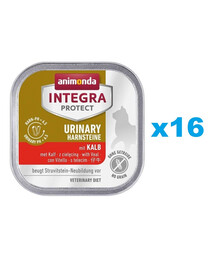 ANIMONDA Integra Protect Urinary Struvit with Veal - avec veau en prévention de la formation de calculs de struvite 16x100 g