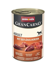ANIMONDA GranCarno Adult with Poultry hearts 400 g cœurs de volaille pour chiens adultes