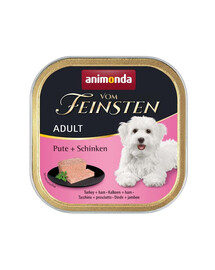 ANIMONDA Vom Feinsten Adult Turkey&Ham 150 g dinde et jambon pour chiens adultes