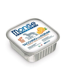 MONGE Fruit Dog Monoprotein Dinde à l'orange 150 g