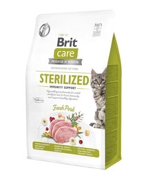 BRIT CARE Grain-Free Sterilized Immunity 0.4 kg formule hypoallergénique pour chats adultes stérilisés