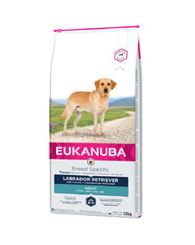 EUKANUBA Adult Breed Specific Labrador Retriever Chicken - croquettes de poulet qui répondent aux besoins nutritionnels des chiens Labrador adultes - 12 kg