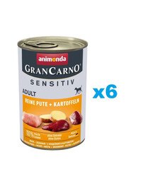 ANIMONDA Grancarno Sensitive dinde et pommes de terre 6x400 g