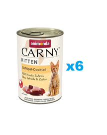 ANIMONDA Carny Kitten Poultry Cocktail - cocktail de volaille pour chatons 6x400 g