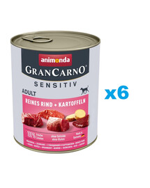ANIMONDA Grancarno Sensitive boeuf et pommes de terre 6x800 g