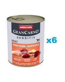 ANIMONDA Grancarno Sensitive poulet et pommes de terre 6x800 g