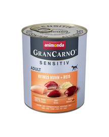 ANIMONDA GranCarno Sensitive Pure Chicken&Rice poulet et riz pour chiens adultes sensitives 6x800 g