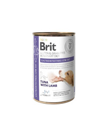 BRIT Grain Free Veterinary Diets Gastrointestinal Low Fat 400 g thon à l'agneau