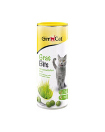 GIMCAT Tasty Tabs GrassBits - Gélatine d'herbe pour chats - 425 g