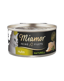 MIAMOR Feine Filets Naturell Chicken - Pâtée de poulet dans sa sauce 80g