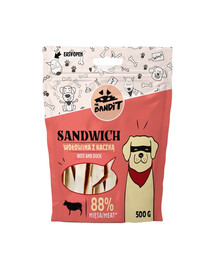 MR. BANDIT Sandwich bœuf au canard pour chiens 500 g