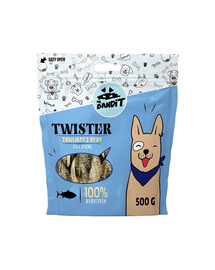 MR. BANDIT Twister Bâtonnets au poisson pour chiens 500 g