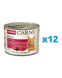 ANIMONDA Carny Boeuf et coeur 12 x 200 g