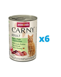 ANIMONDA Carny Adult Poulet, dinde et lapin 6 x 400 g