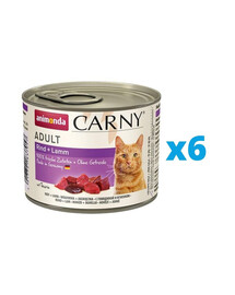 ANIMONDA Carny Adult Bœuf et agneau 6 x 200 g