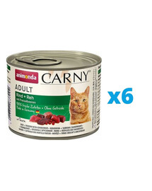 ANIMONDA Carny Bœuf, chevreuil et airelles rouges 6 x 200 g
