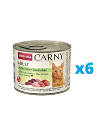 ANIMONDA Carny Adult Poulet Dinde et Lapin 6 x 200 g