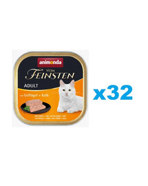 ANIMONDA Vom Feinsten Adult volaille et veau 32x100 g