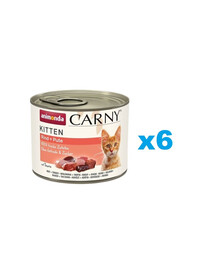 ANIMONDA Carny Kitten Beef&Turkey - bœuf et dinde pour chatons 6x200 g