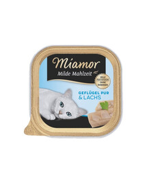 MIAMOR Milde Mahlzeit Poultry Pure&Salmon - pâtée de volaille et saumon - 100g
