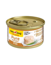 GIMDOG Pure Delight Chicken - Poulet pour chiens de petites races - 85 g