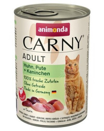 ANIMONDA Carny Adult Poulet, Dinde et Lapin 400g