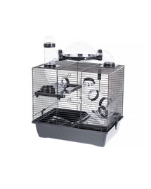 INTERZOO Rocky + terrasse Cage à hamster 42 cm noir