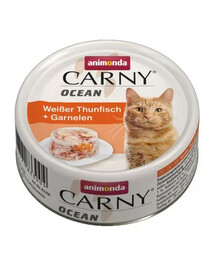 ANIMONDA Carny OCEAN thon blanc et crevettes 80 g