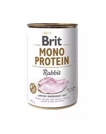 BRIT Mono Protein Rabbit - Nourriture monoprotéique lapin - 400 g