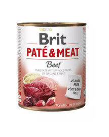 BRIT Pate&Meat beef - pâtée de bœuf pour chiens - 800 g