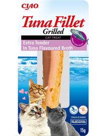 INABA Tuna fillet extra tender in tuna broth - filet de thon extra fin dans un bouillon aromatisé au thon pour chats - 15g