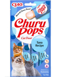 INABA Churu Pops Cat Treat Collation humide avec du thon 4x15g