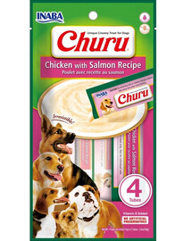 INABA Churu Chicken&Salmon Nourriture humide au poulet et au saumon 4x14g