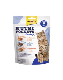 GIMCAT Nutri Pockets Sea Mix - friandise pour chat à base de poisson - 150 g