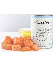 GUSSTO Cat Fresh Salmon pâtée pour chat au saumon frais 400 g