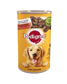PEDIGREE Adult boîte 12x1200g d'aliments complets humides pour chiens adultes au poulet et carottes en gelée