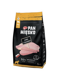 PAN MIĘSKO - Dinde et faisan pour chiens adultes - S 3 kg